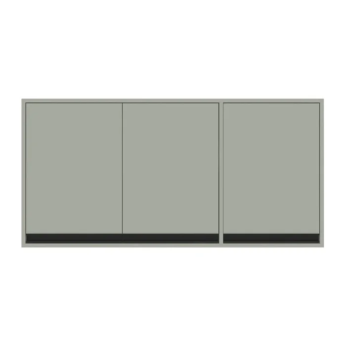 Aereo Modular Alto 3 Puertas Con Estante Mdp en Gris - Muebles, Uruguay | Soy Hogar, vista 3