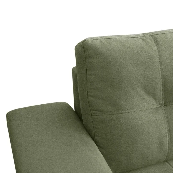 Sillón 2 Cuerpos en tela de Lino - Plaza - Verde en Gris - Sillones y sofás, Uruguay | Ecowood, vista 5