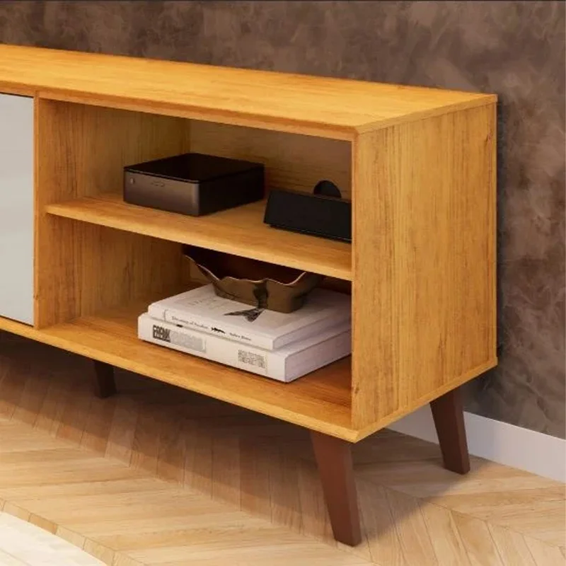 Rack Tv Modular 2 Puertas 2 Estantes Con Patas en Madera natural - Muebles para TV, Uruguay | Soy Hogar, vista 4