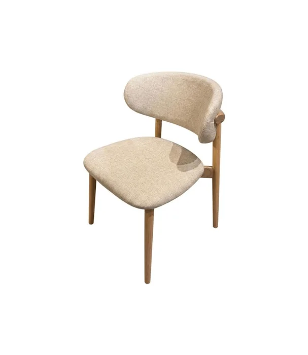 SILLA HERNAN ROBLE Y TELA en Beige - Sillas, Uruguay | Más Infinito Casa