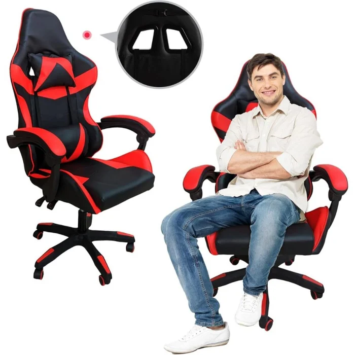 Silla Gamer Linkage en Negro - Sillas de escritorio, Uruguay | La Cueva Muebles, vista 5