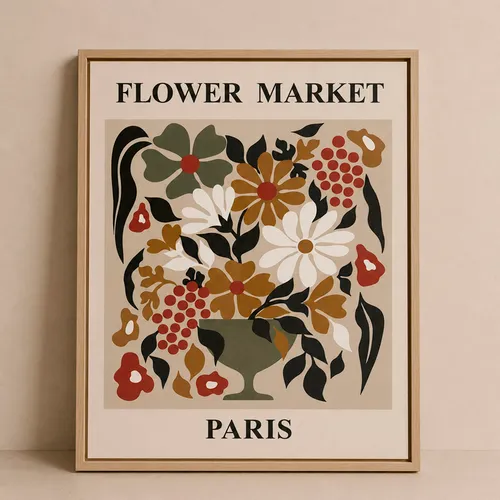 Cuadro Flowers Paris en Multicolor - Decoración de pared, Uruguay | Alta Gracia Deco