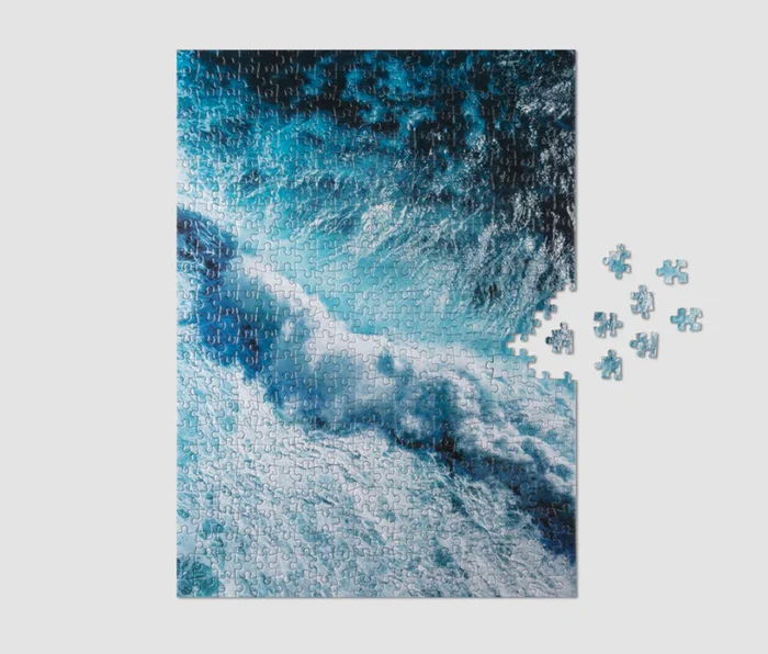 Puzzle Waves en Azul - Decoración, Uruguay | Martinika Deco, vista 2