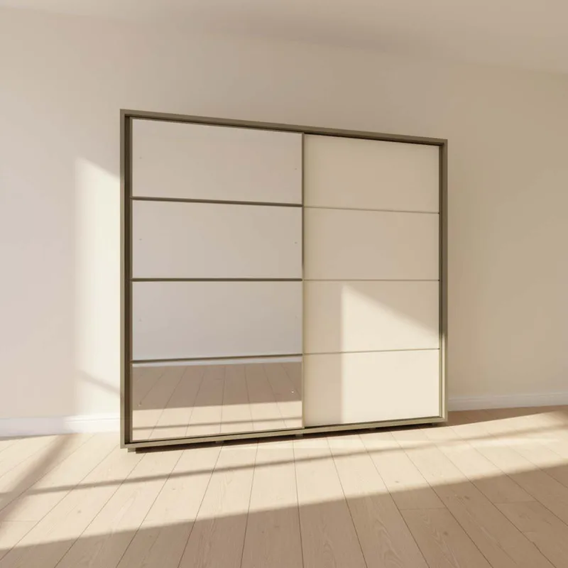 Placard Ropero 2 Puertas Mdf Marron Cavic en TABACO BLANCO - Roperos y placares, Uruguay | Divino