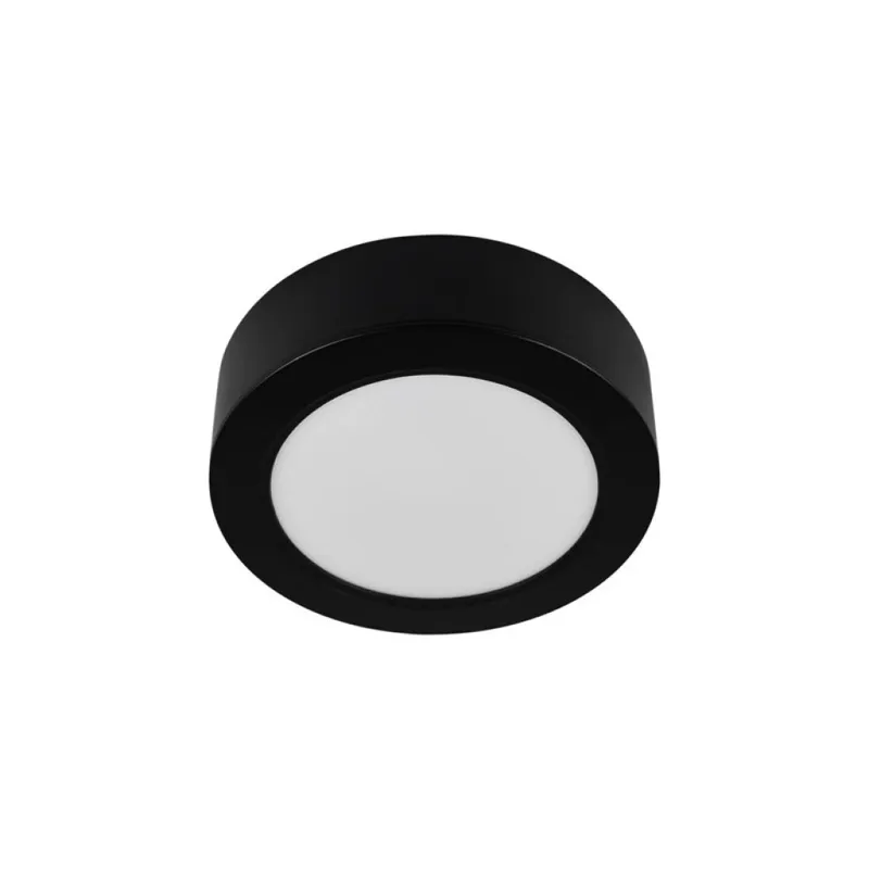 Panel LED Redondo de Adosar Negro 6W en Negro - Lámparas colgantes, Uruguay | Serlux