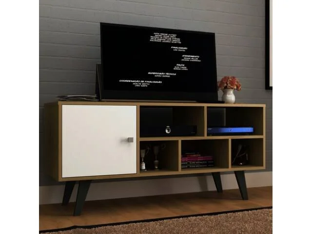 Rack para TV 42 con nicho en Madera natural - Muebles para TV, Uruguay | Quesal