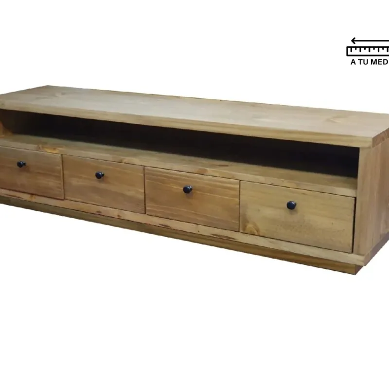 Rack LÍNEA DE CAMPO 1.40m en Madera natural - Muebles para TV, Uruguay | Finkel