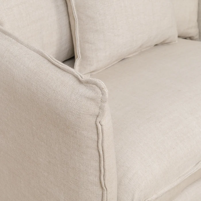 Loveseat Funda Desmontable 1 Cuerpo Tela-premium Natural-beige Bahama Natural en Beige - Sillones y sofás, Uruguay | Divino, vista 4