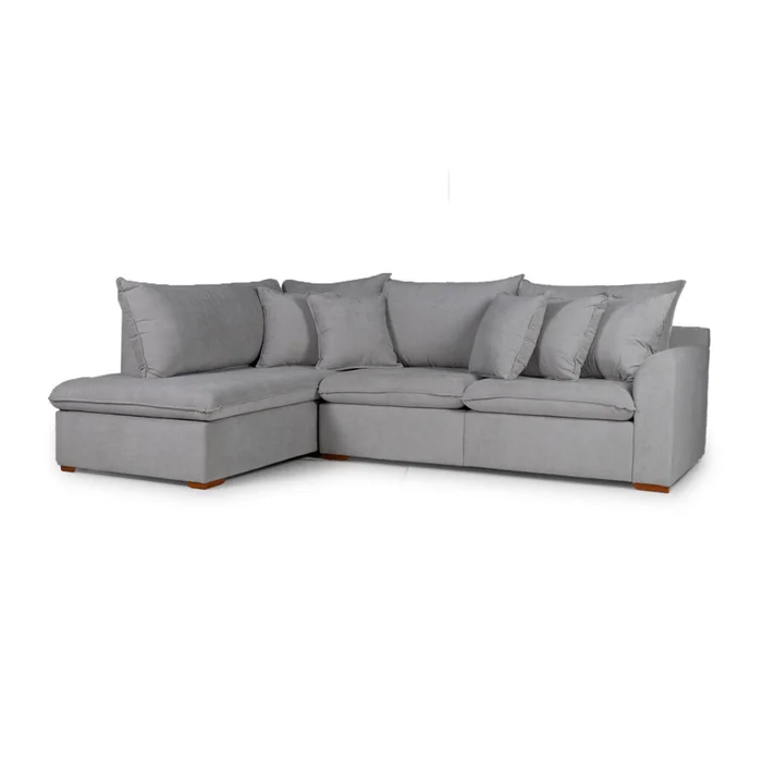 Rinconera Atualitta - Tela Microfibra - Chaise Izquierdo - TC1009 (Plata) en Gris - Sillones y sofás, Uruguay | Nyr