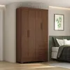 Ropero Max 4 Puertas 2 Cajones - Línea Glam - Nogal en Marrón - Roperos y placares, Uruguay | Ecowood, vista 2 de 4