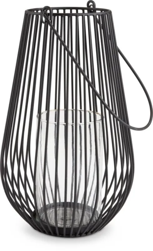 Farol MELIAS Ø21xH34cm negro en Negro - Velas y Portavelas, Uruguay | JYSK