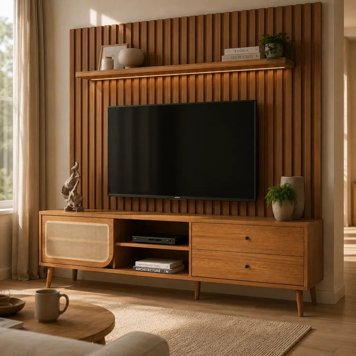 Rack TV Positano en Madera natural - Muebles para TV, Uruguay | Casa Brava
