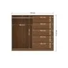 Comoda Cajonera 2 Puertas 5 Cajones 100% Mdp Dormitorio Jatoba en JATOBA - Cómodas, Uruguay | Soy Hogar, vista 2 de 8