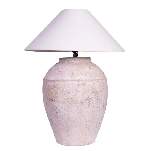Lámpara De Mesa Vase I Ceramica Natural-beige Beige en Beige - Lámparas de mesa, Uruguay | Divino
