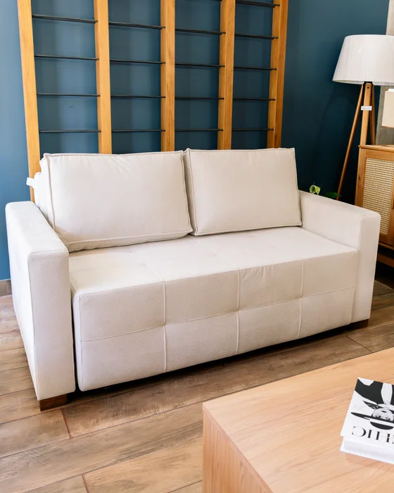 Sofá Cama Torres - Beige Easy Clean en Madera natural - Sillones y sofás, Uruguay | Berna home, vista 2