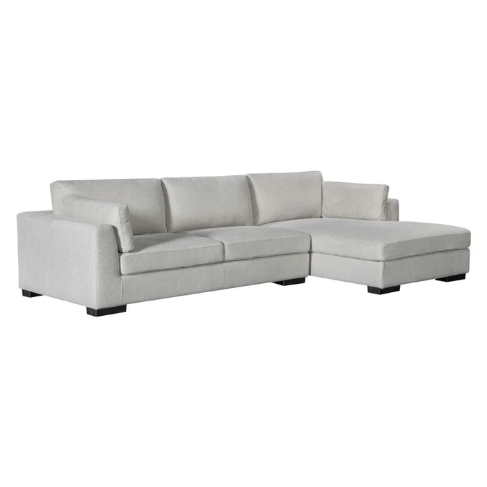 Sofá C/chaise Más De 4 Cuerpos Tela Natural-beige Monaco Natural en Madera natural - Sillones y sofás, Uruguay | Divino, vista 3