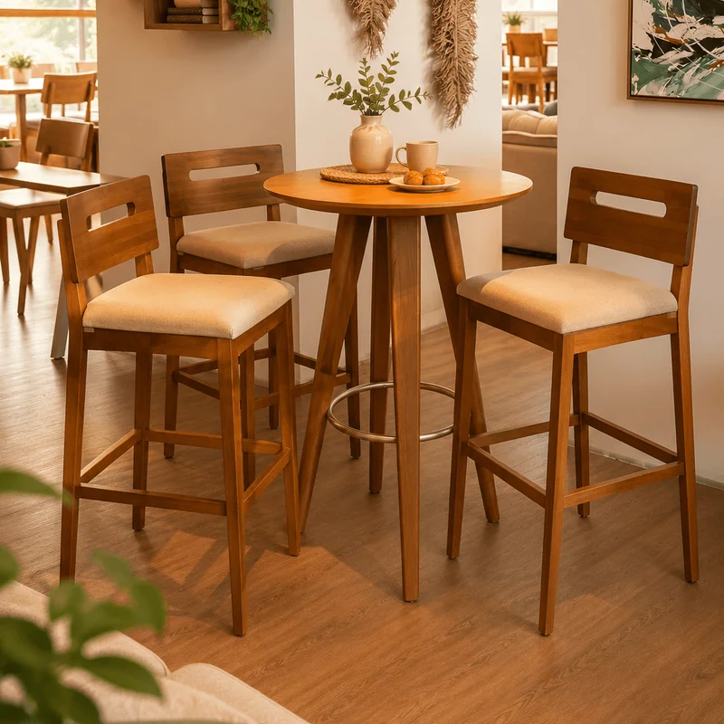 Conjunto Isla Aurea con 3 Banqueta Mia en Verde - Butacas, banquetas y puffs, Uruguay | Balton, vista 3
