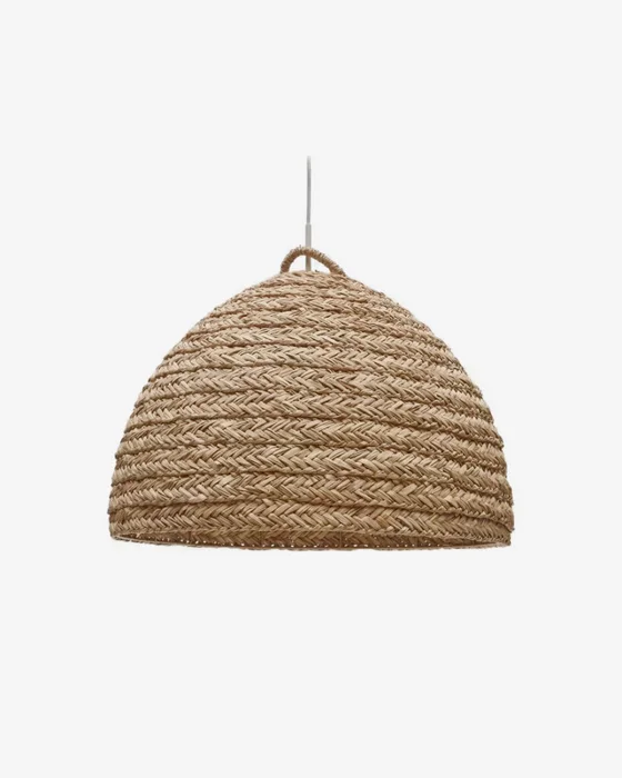 Pantalla para lámpara de techo Fonteta de fibras naturales con acabado natural Ø 60 cm en Madera natural - Lámparas colgantes, Uruguay | Kavehome