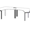 Plataforma angular para 3 puestos de trabajo 25615 *** en Blanco - Escritorios y sillas de escritorio, Uruguay | World Vigo, vista 3 de 4