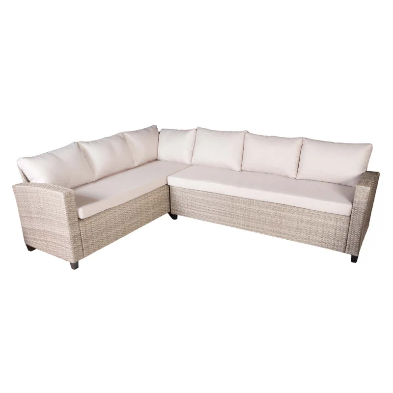 Set De Comedor Exterior Rattan-sintetico Natural-beige Hawai en Madera natural - Muebles para el exterior, Uruguay | Divino, vista 3