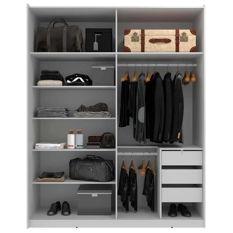 Placard Ropero 2 Puertas Mdf Negro Venetto en NEGRO NATURAL - Roperos y placares, Uruguay | Divino, vista 5