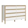 Comoda Combinado Madera 8 Cajones Blanco/Miel - Cómodas, Uruguay | Que Sal Muebleria, vista 4 de 4