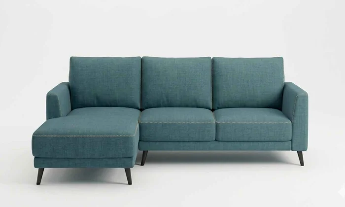 Sofa con Chaise MORGAN - Petróleo en Azul - Sillones y sofás, Uruguay | Finkel