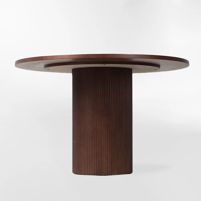 MESA DE COMEDOR OLIVE MARRÓN CIRCULAR en Marrón - Mesas de comedor, Uruguay | Viasono, vista 3