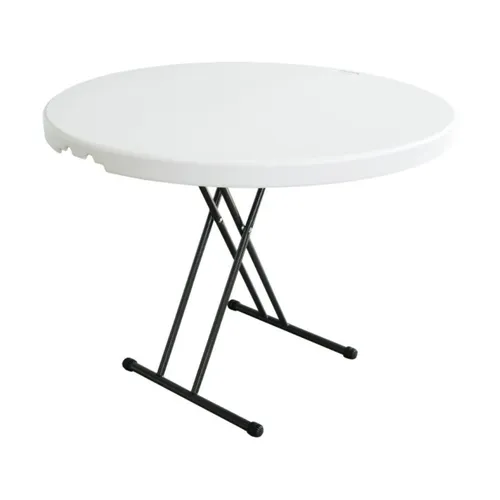 MESA VERONA REDONDA DE SERVICIO POLIPROPILENO 90 en Blanco - Muebles para el exterior, Uruguay | Alfa Ventas