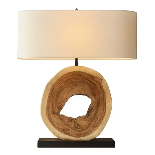 Lámpara de mesa rusty Madera de teca Natural/beige Natural - Lámparas de mesa, Uruguay | Le Blanc