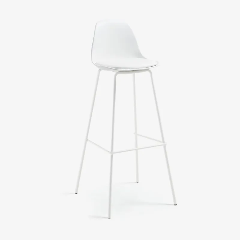 Taburete Brighter - blanco altura 75 cm en Blanco - Butacas, banquetas y puffs, Uruguay | Kavehome