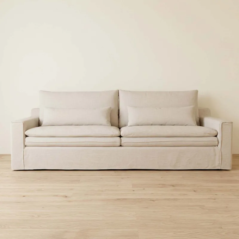 Sofá 4 Cuerpos Tela Natural-beige Positano Beige en Beige - Sillones y sofás, Uruguay | Divino