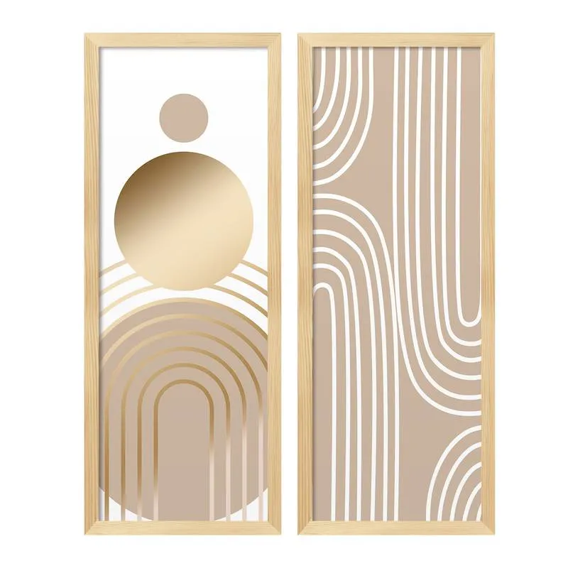 Set 2 Cuadros / Láminas decorativas Abstracto 2 - Decoración de pared, Uruguay | Alta Gracia Deco