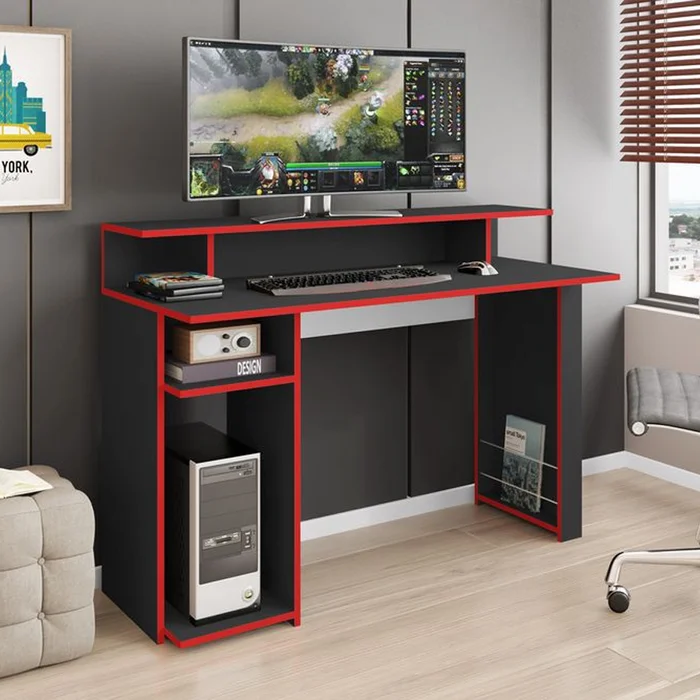 Escritorio Moderno - Gamer Inspire en Negro - Escritorios y sillas de escritorio, Uruguay | Delta Center, vista 2