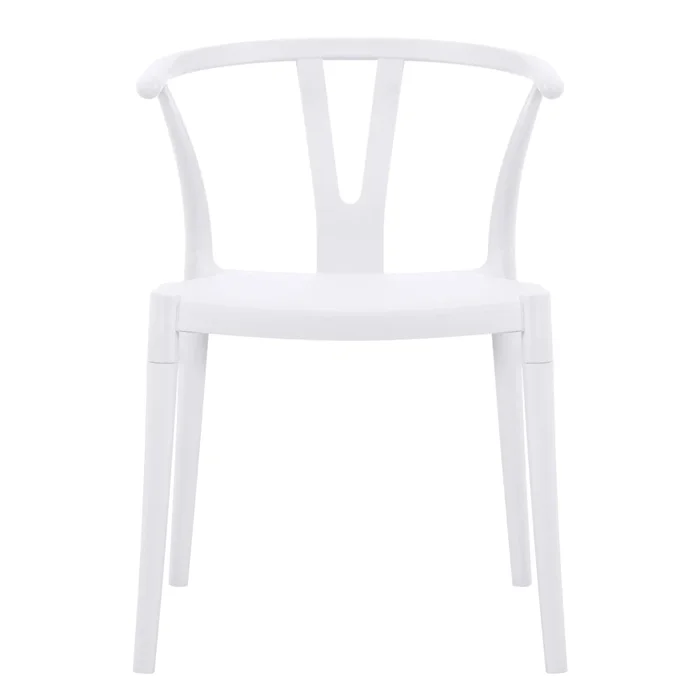 Silla Wishbone de polipropileno Blanco Tiza en Blanco - Sillas, Uruguay | Ecowood, vista 3