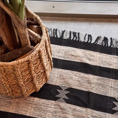ALFOMBRA ÁFRICA NEGRA en Negro - Textiles, Uruguay | Masinfinito Casa