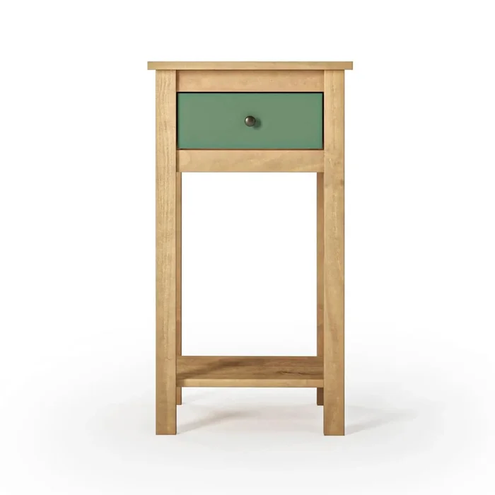 Mesa De Arrime Aparador 1 Cajón - Línea Maden - Verde en Blanco - Mesas de arrimo, Uruguay | Ecowood, vista 4