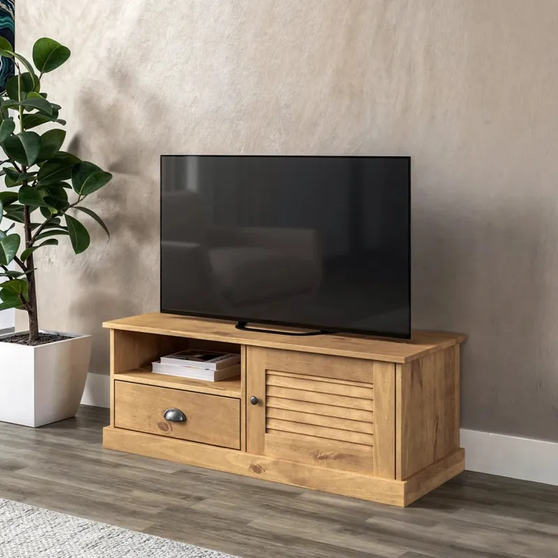 Rack de TV - 1 Puerta - 1 Cajón - Línea Oslo - Natural - Muebles para TV, Uruguay | Ecowood