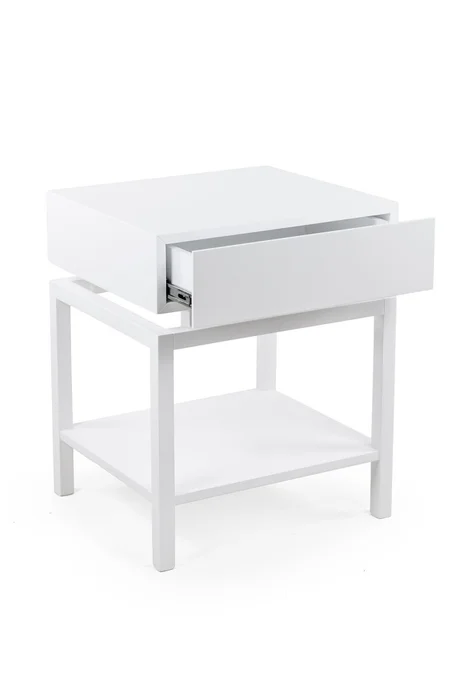 MESA DE LUZ IDEALE LACA BLANCA 50X44X60H - Mesas de luz, Uruguay | Vinibel, vista 3