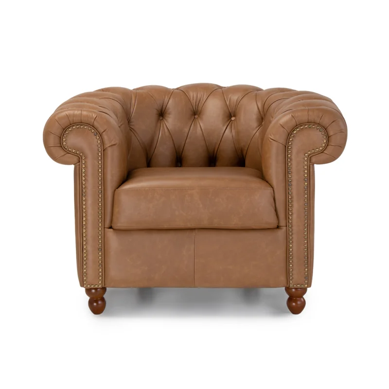 Butaca Munique - Cuero Advanced - Mostarda - (Preventa) en Beige - Butacas, banquetas y puffs, Uruguay | Nyr, vista 5