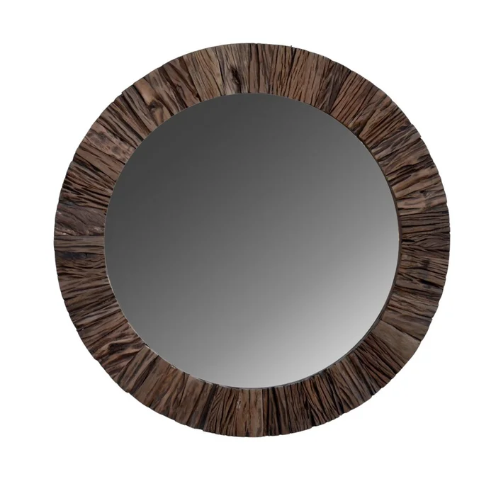 Espejo De Pared Madera Natural-beige M-20008 en Madera natural - Espejos, Uruguay | Divino