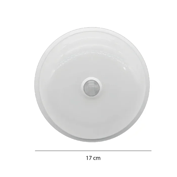 Plafón Exterior Led Circular con Sensor de Movimiento Blanco en Blanco - Lámparas colgantes, Uruguay | Serlux, vista 3