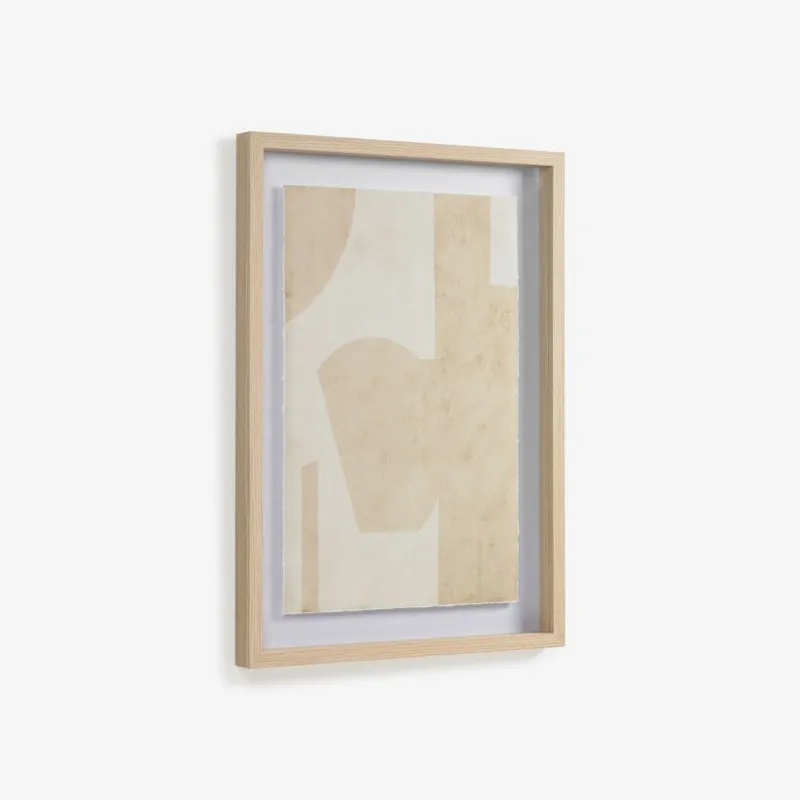 Cuadro Nannete formas geométrica beige 50 x 70 cm en Beige - Decoración de pared, Uruguay | Kavehome