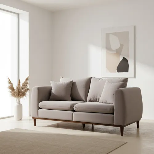 Sofá Vicenzo - Tela Microfibra - 2 cuerpos - FX4-11 (Tostado) en Beige - Sillones y sofás, Uruguay | NYR