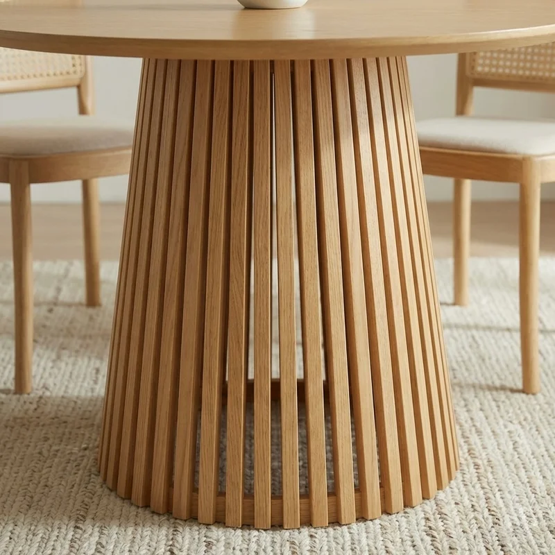 Mesa comedor Miami Redonda 120 CM DIAMETRO en Madera natural - Muebles, Uruguay | Indrana, vista 4