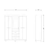Ropero con Espejo 4 puertas y 3 cajones - Agata - Línea FIT - Roperos y placares, Uruguay | Ecowood, vista 5 de 5