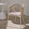 Silla Yanet de cuerda sintética crudo y patas de acero galvanizado en Blanco - Sillas, Uruguay | Kavehome, vista 2 de 10