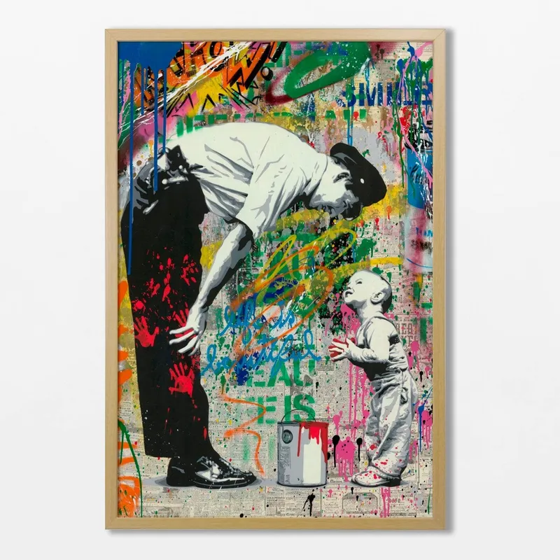 Banksy Grafitti N.07 en Multicolor - Láminas, Uruguay | La Cuadrería