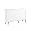 Cómoda 3 Cajones 1 Puerta Zapatera Infantil - Theo - Blanco en Blanco - Cómodas, Uruguay | Rústico Hogar, vista 1 de 3