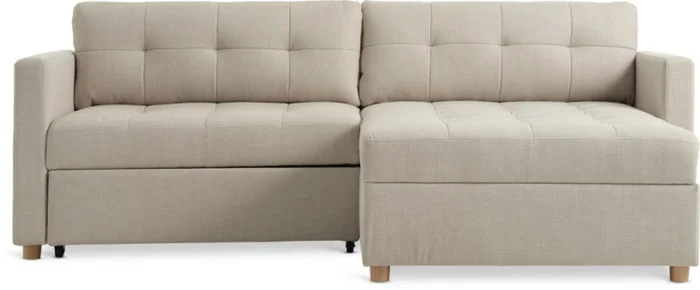 Sofá cama chaise longue TEGLHUSE beige en Beige - Sillones y sofás, Uruguay | JYSK